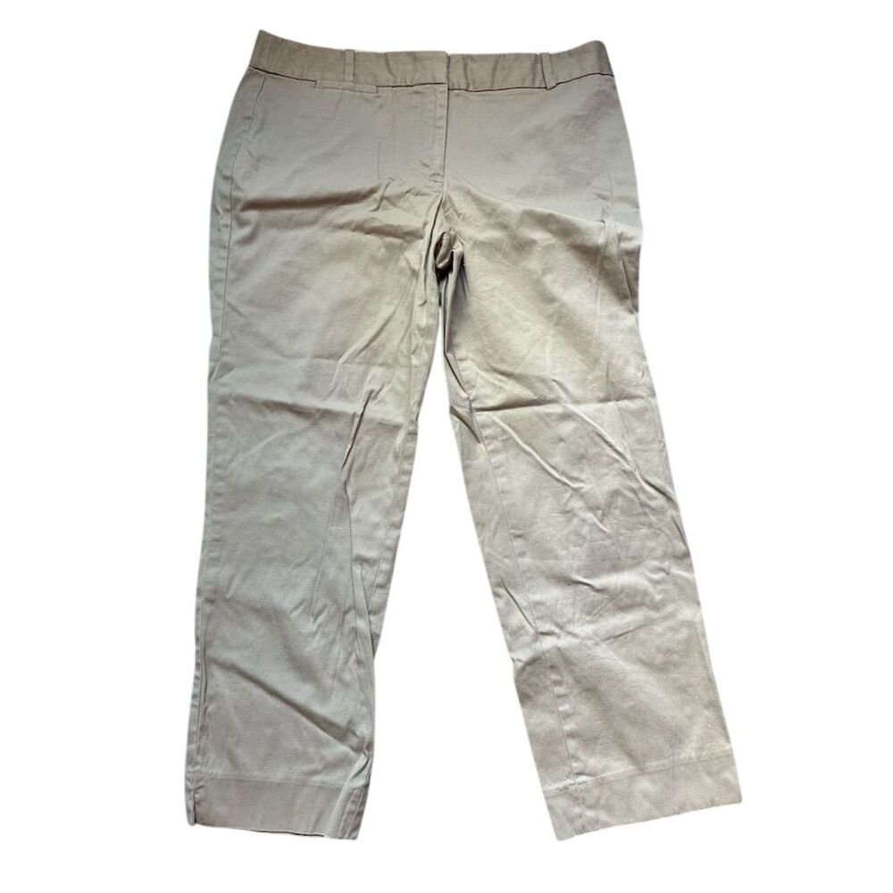 Talbots Signature Women's Size 8 Beige Chino Pants Straight Leg Mid-Rise Casual‎